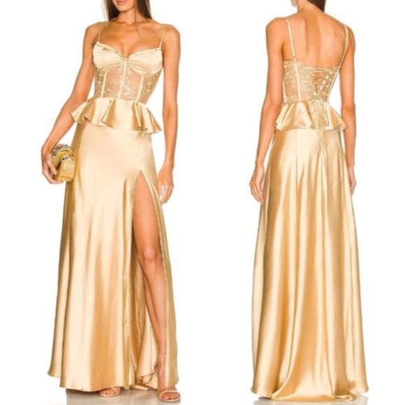 💫✨V. Chapman Dianthus Dress in Gold💫✨
